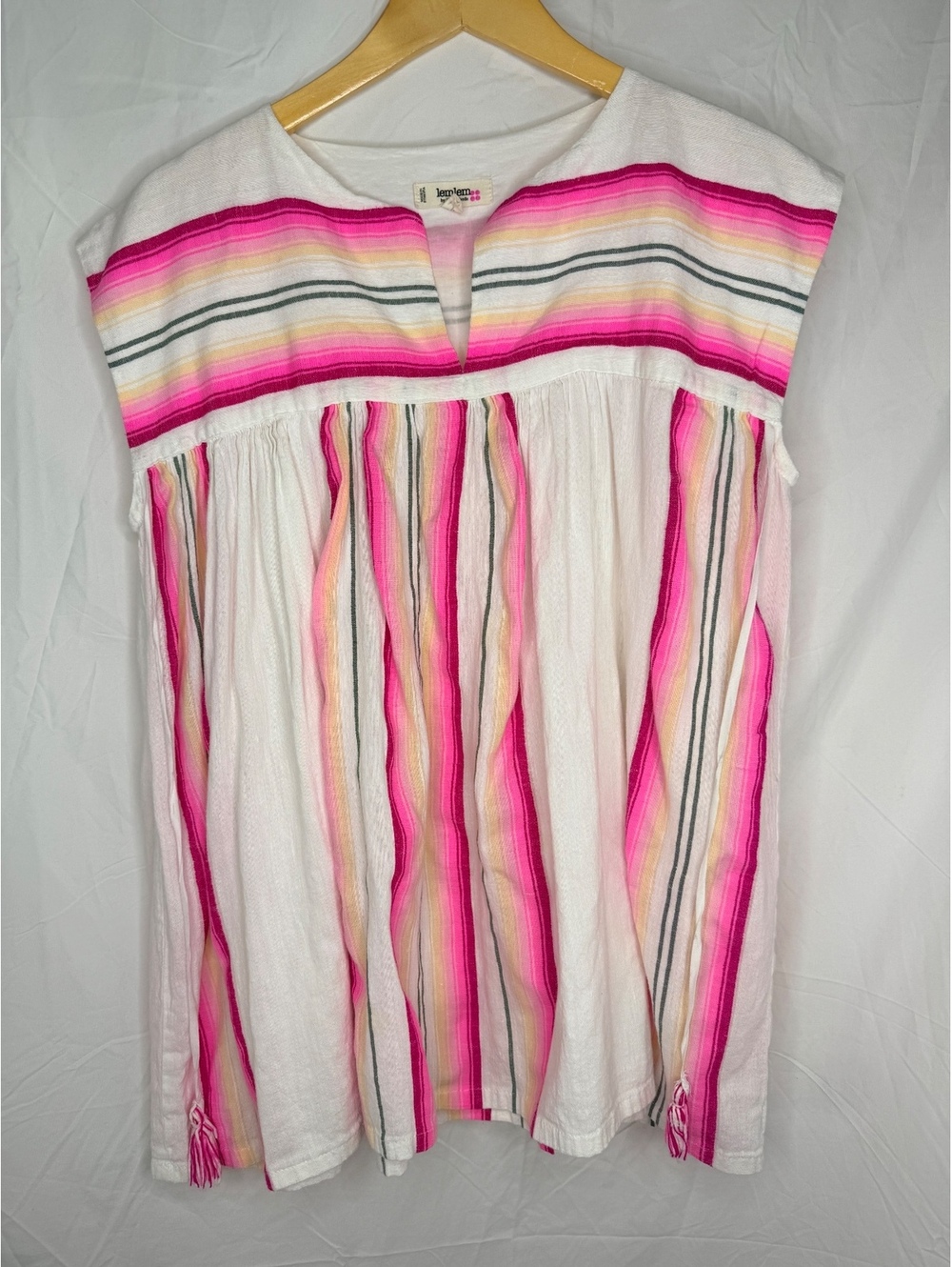 Lemlem Striped Cotton Gauze Tunic Top